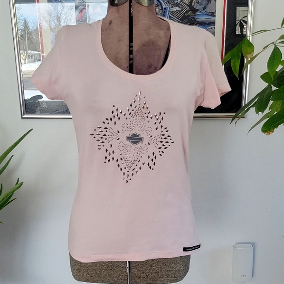 Harley-Davidson Tops - Harley-Davidson T-shirt Pink Medium